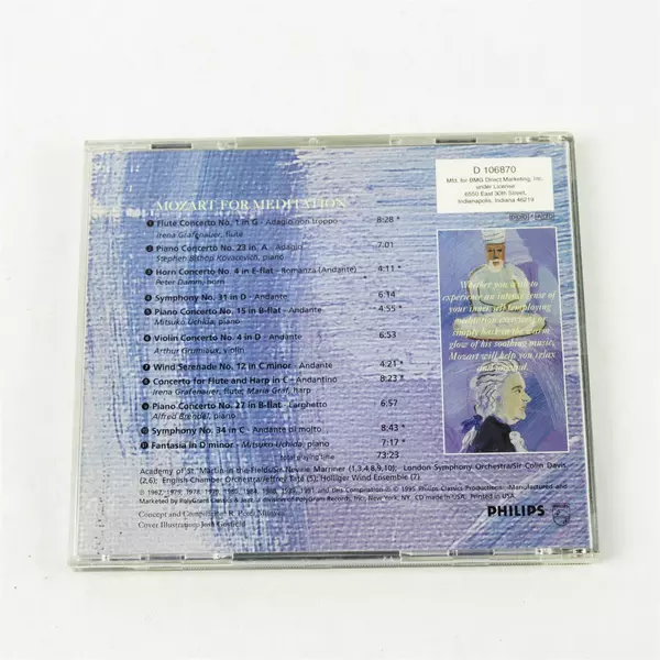 Mozart for Meditation CD Quiet Music for Quiet Times