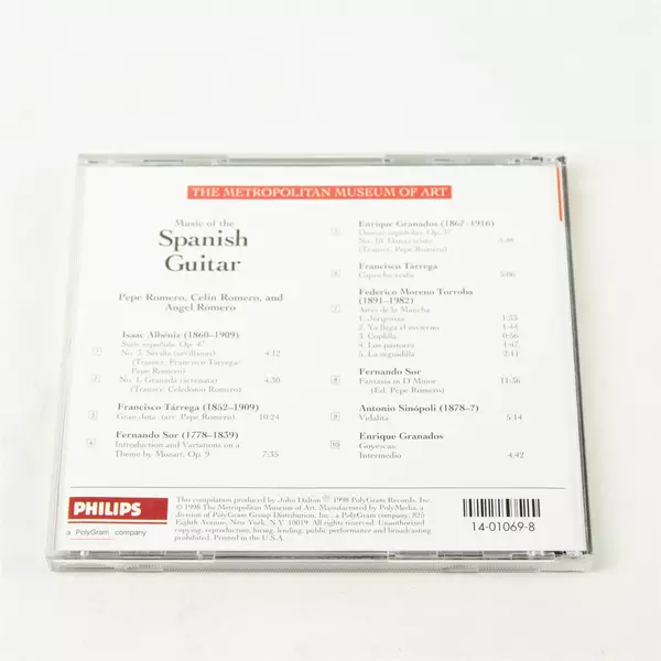 Music of the Spanish Guitar CD 1998 Philips Metropolitan Museum Classical