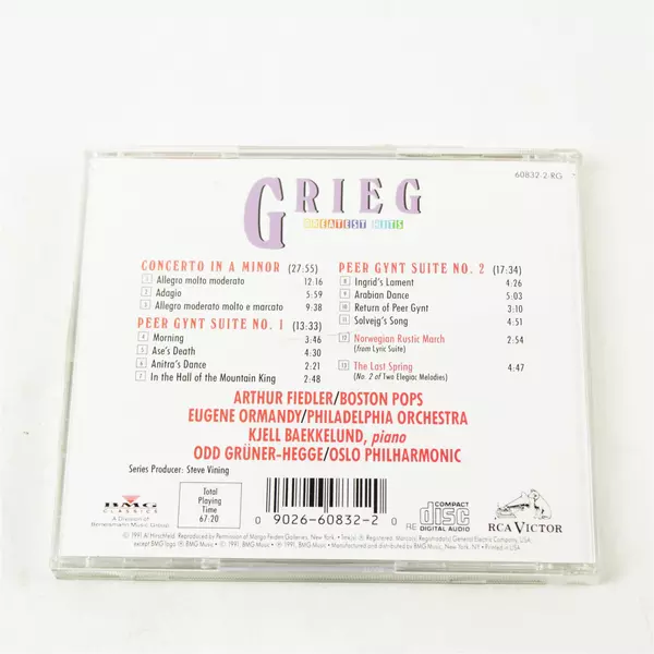 Grieg Greatest Hits CD RCA 1991 Classical