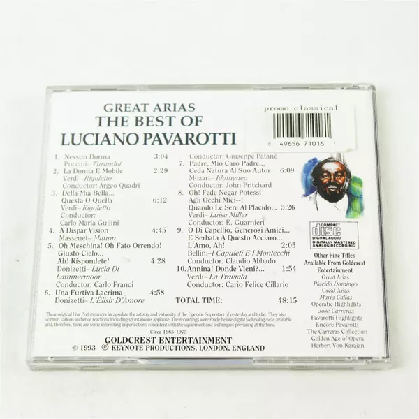 Luciano Pavarotti Great Arias The Best Of (UK Import) CD