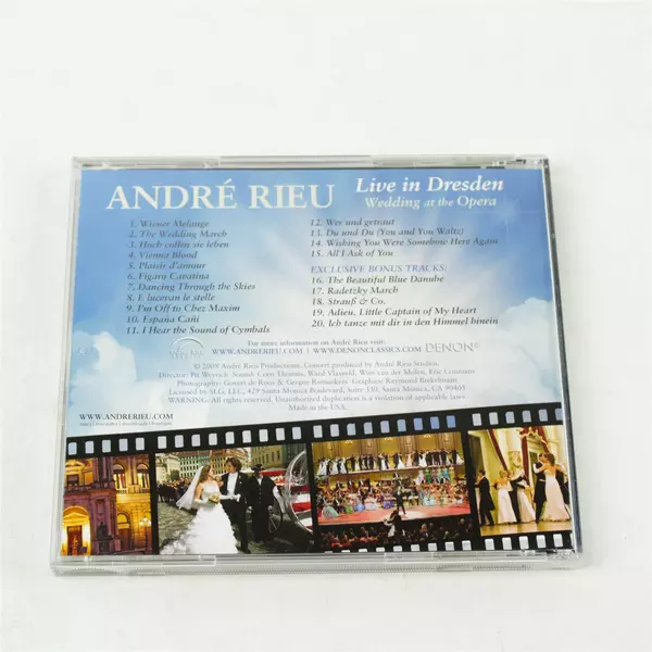 Andre Rieu - Live in Dresden: Wedding at the Opera CD 