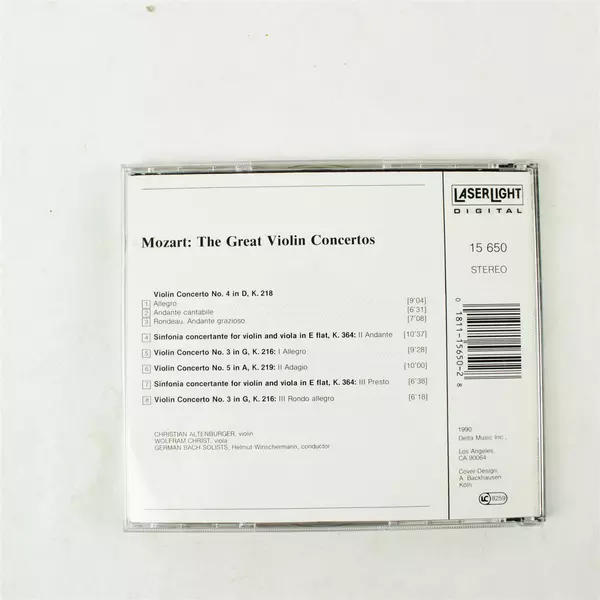 Mozart—The Great Violin Concertos Highlights Music CD