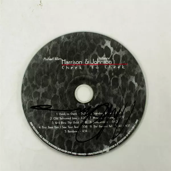 Michael Allen Harrison & Julianne Johnson Cheek to Cheek CD Autographed
