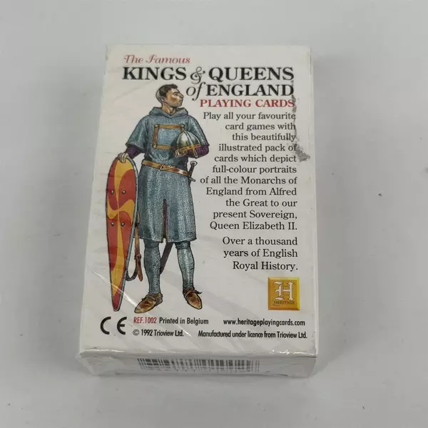 1992 Heritage Playing Cards - The Famous Kings and Queens of England ~ Sealed