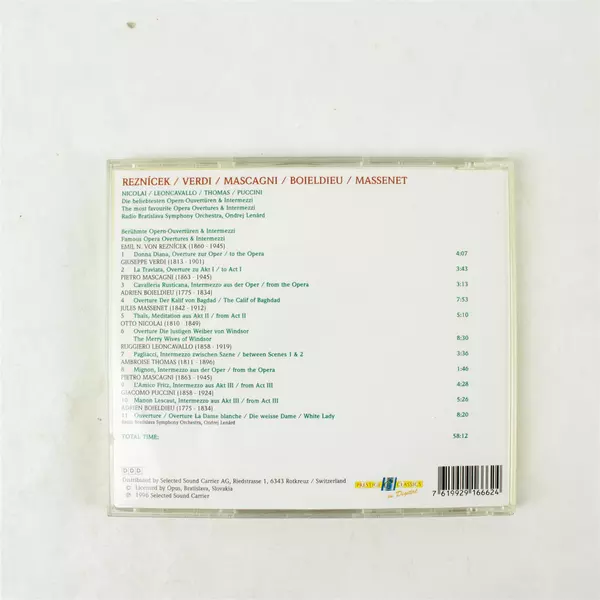 Die Beliebtesten Opern-Ouverturen & Intermezzi - Reznicek CD