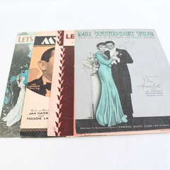 Lot Of 4 Vintage Sheet Music 1934 Me Without You Let's Be Thankful My Dear