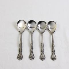 Set of 4 Noritake Sylvia Sugar Spoons 18/8 Stainless Steel Satin Finish 5.75 In