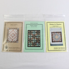 Lot of 3 Stitchin' Post Patterns Sister's Choice Tasha's Garden & Tulip Garden