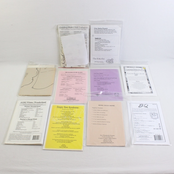 Lot of 10 Wall Hanging Quilt Patterns 1983-2008 Good Condition