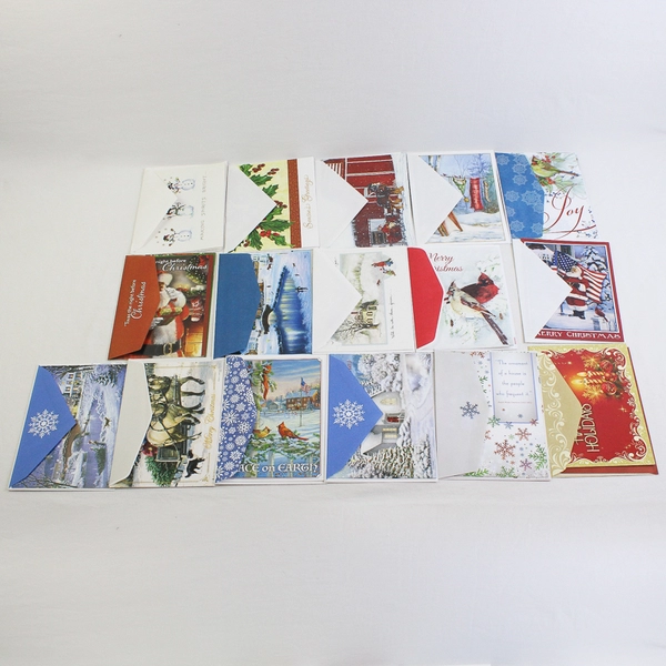 Lot of 32 Christmas Greeting Cards with Envelopes