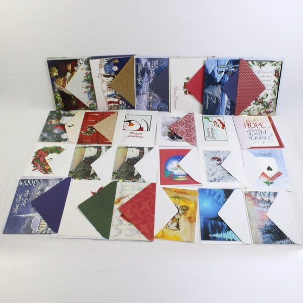 Lot of 65 Christmas Greeting Cards with Envelopes