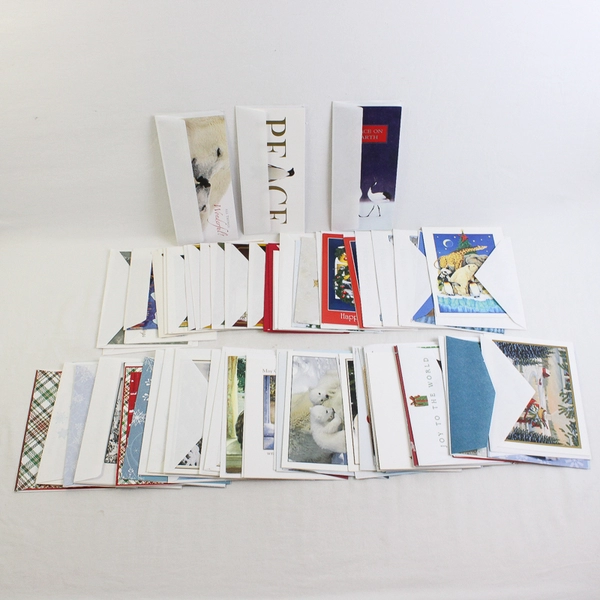 Lot of 68 Animal Pet Wildlife Christmas Greeting Cards with Envelopes 