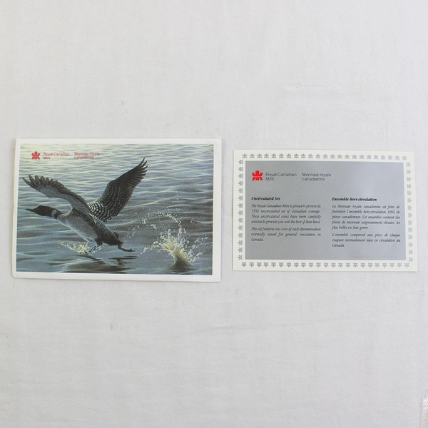 1992 Royal Canadian Mint Common Loon Uncirculated Coin Set