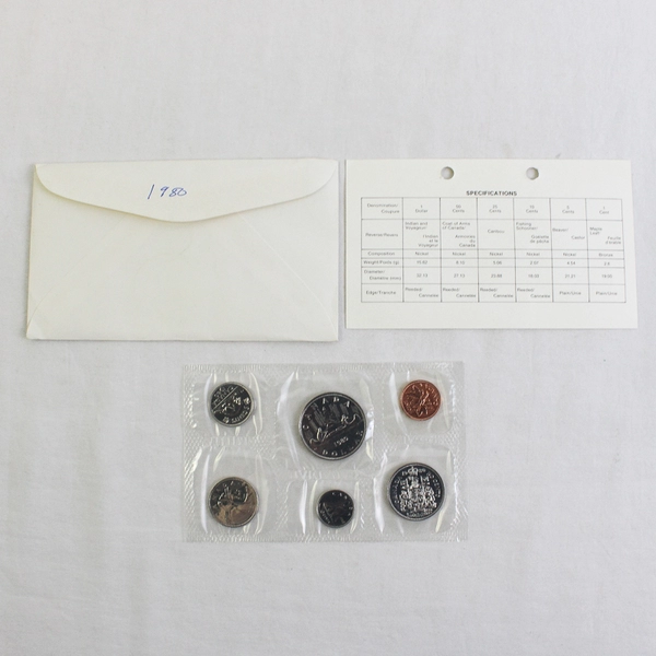 1980 Royal Canadian Mint Uncirculated Coin Set