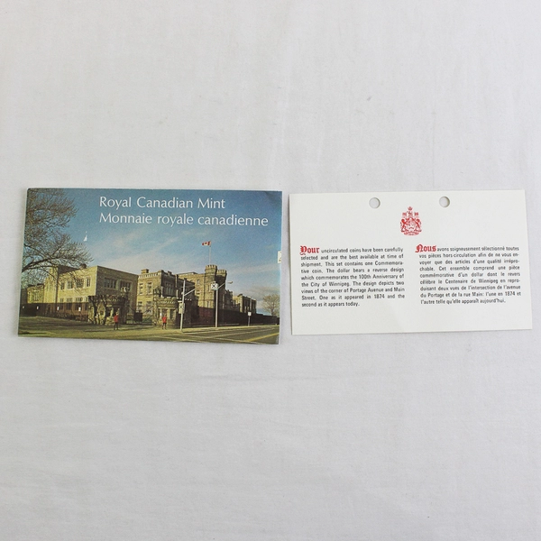 1974 Royal Canadian Mint Winnipeg Centennial Uncirculated Coin Set