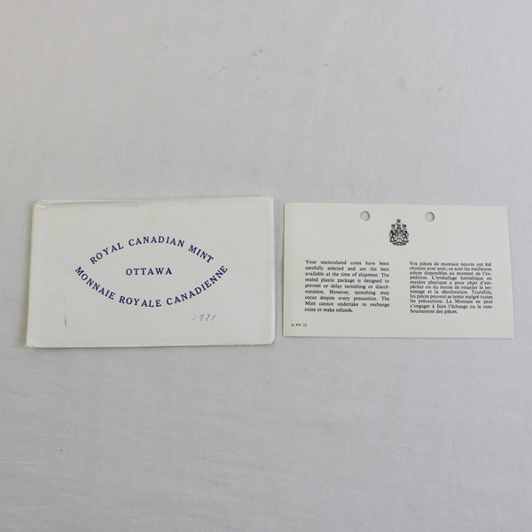 1971 Royal Canadian Mint Uncirculated Coin Set
