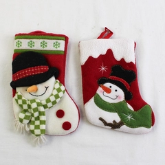 Lot of 2 Christmas Snowmen Stockings Polyester Target