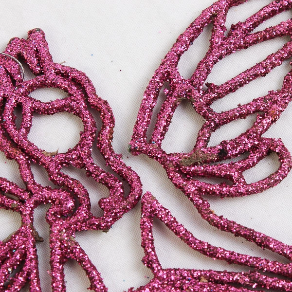 Lot of 4 Glitter Angel Christmas Ornaments Hanging 5.8 " Tall 