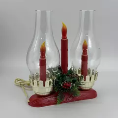 Vtg Timco Electric 3 Light Hurricane Candolier Christmas Lamp Lantern WORKS