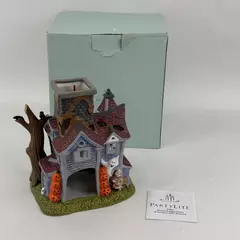 Partylite Ghostly Tealight House P7862 Halloween Haunted House Spinning Ghost