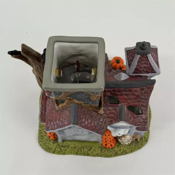 Partylite Ghostly Tealight House P7862 Halloween Haunted House Spinning Ghost