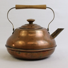 Sparta Minneapolis Copper Tea Kettle W/ Wooden Handle 2 Qt