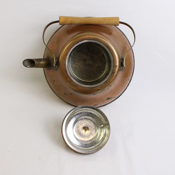 Sparta Minneapolis Copper Tea Kettle W/ Wooden Handle 2 Qt
