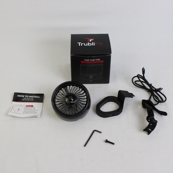 TrubliFit Black Fan for Peloton Bike+ W/ Charging Cord DC 5V 1A (Untested)