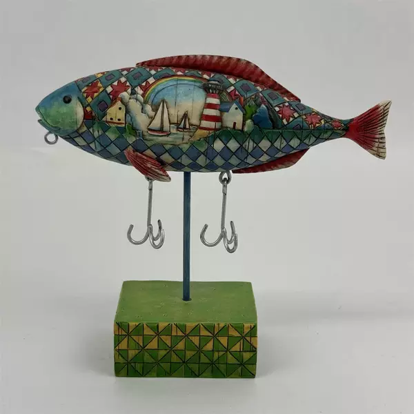 2005 Enesco Jim Shore Heartwood Creek Fishing for Rainbows Collectible Figurine