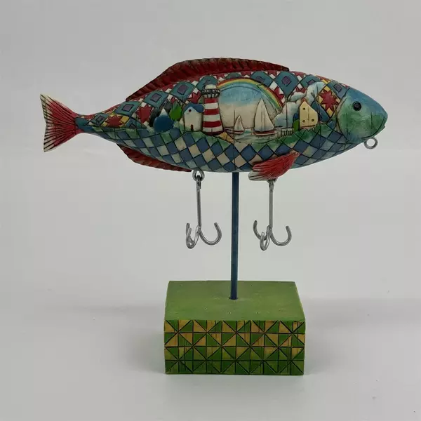 2005 Enesco Jim Shore Heartwood Creek Fishing for Rainbows Collectible Figurine