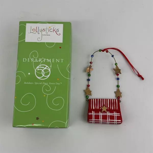 Department 56 Lollysticks by Kym Bowles Red Purse Ornament 56.07685 NIB