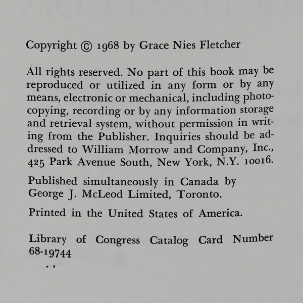 In Quest Of The Least Coin Grace Nies Fletcher 1968 1st Edition Hardcover DJ