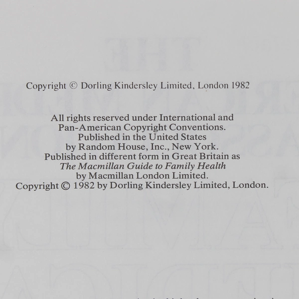 The American Medical Association Family Medical Guide 1982 Hardcover Dust Jacket