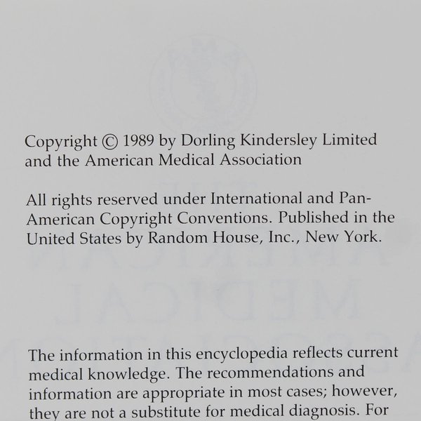 The American Medical Association Home Medical Encyclopedia 2-Vol Set 1989 HC DJ