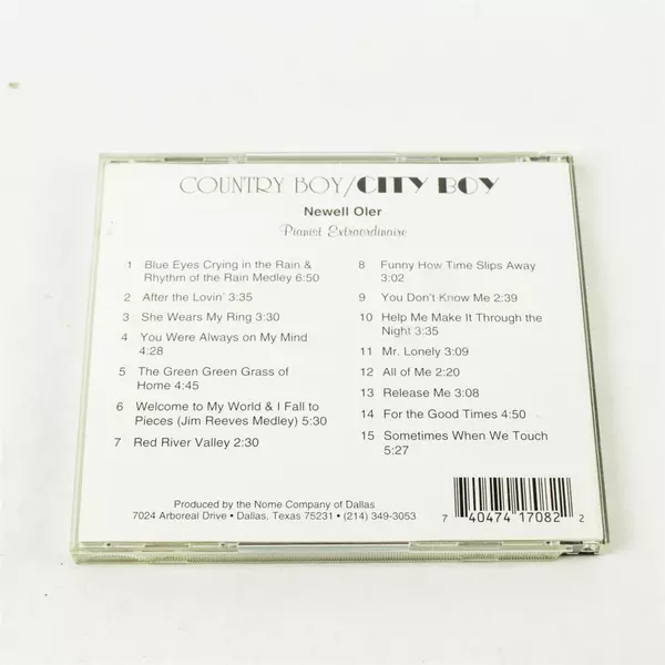 Newell Oler - Country Boy City Boy CD Apr 1998 Nome Company Of Dallas