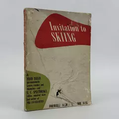 Invitation to Skiing Fred Iselin 1947 Downhill Slalom Race Ski Terms Phrases 