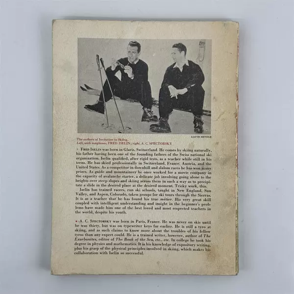 Invitation to Skiing Fred Iselin 1947 Downhill Slalom Race Ski Terms Phrases 