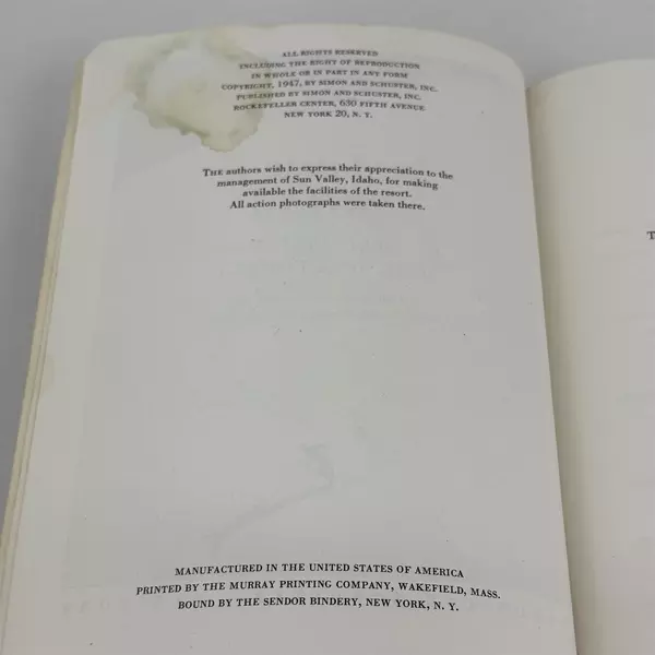 Invitation to Skiing Fred Iselin 1947 Downhill Slalom Race Ski Terms Phrases 