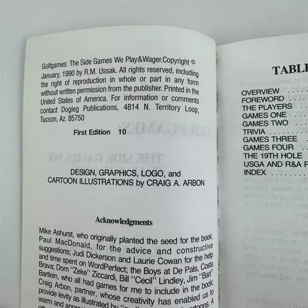 Golfgames : The Side Games We Play by Rich Ussak (1991, Trade Paperback)