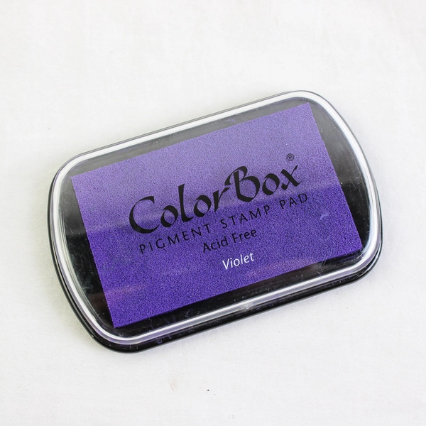 Lot of 3 x Pigment Stamp Ink Pads Color Box Green, Violet & Royal Blue