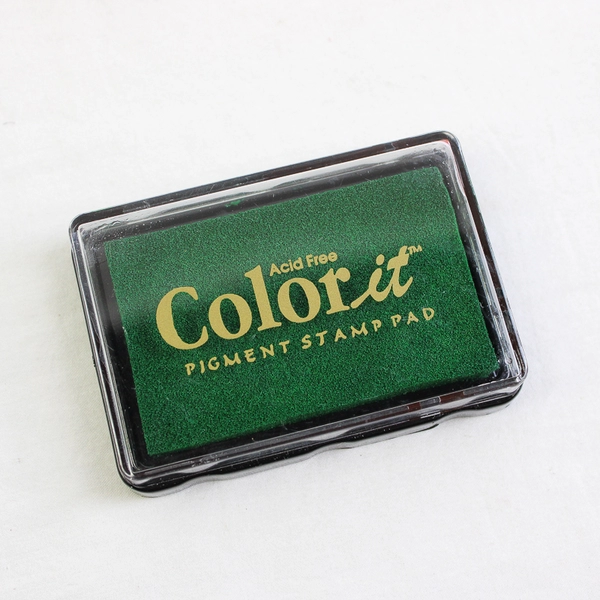 Lot of 3 x Pigment Stamp Ink Pads Color Box Green, Violet & Royal Blue