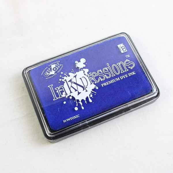 Lot of 3 x Pigment Stamp Ink Pads Color Box Green, Violet & Royal Blue