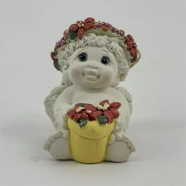 Vintage 1994 Cast Art Dreamsicles Christmas Ornament Angel Poinsettia