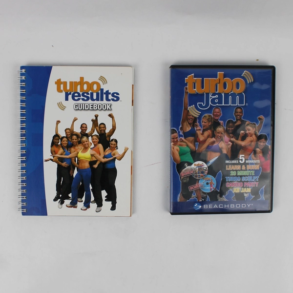 Lot Of 2 Beachbody Turbo Jam (2 Disc, DVD) & Turbo Results Guidebook