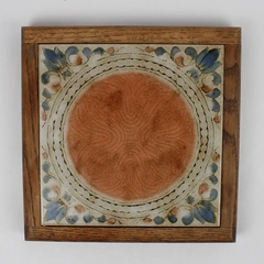 Unbranded Square Wood/Tile Watercolor Style Kitchen Trivets 9.5" X 9.5"