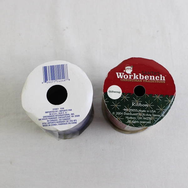 Lot of 2 Christmas Ribbon Assorted Colors & Purple Curling Ribbon New