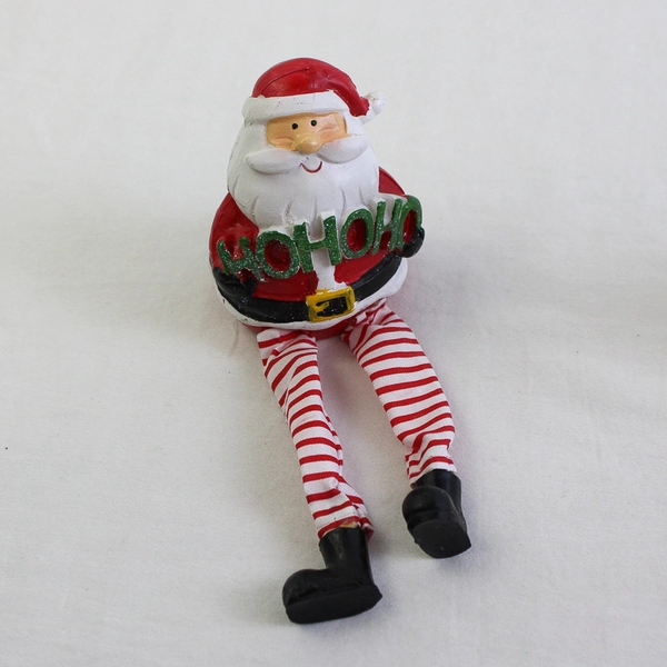 Lot of 3 Vintage Whimsical Christmas Santa Ornaments One Bell