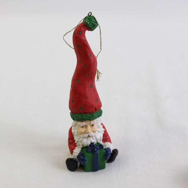 Lot of 3 Vintage Whimsical Christmas Santa Ornaments One Bell