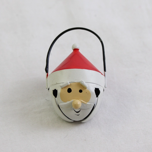 Lot of 3 Vintage Whimsical Christmas Santa Ornaments One Bell