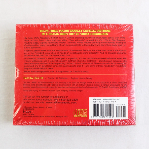 The Hostage by W. E. B. Griffin 15-Discs CD Set, 2005 New